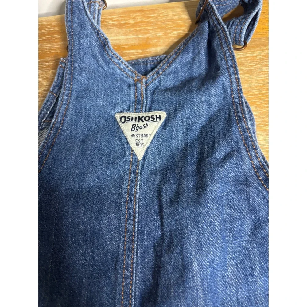 OshKosh Bgosh Girls 3T‎ Denim Heart Pocket Flannel Lined Overalls Buffalo Plaid